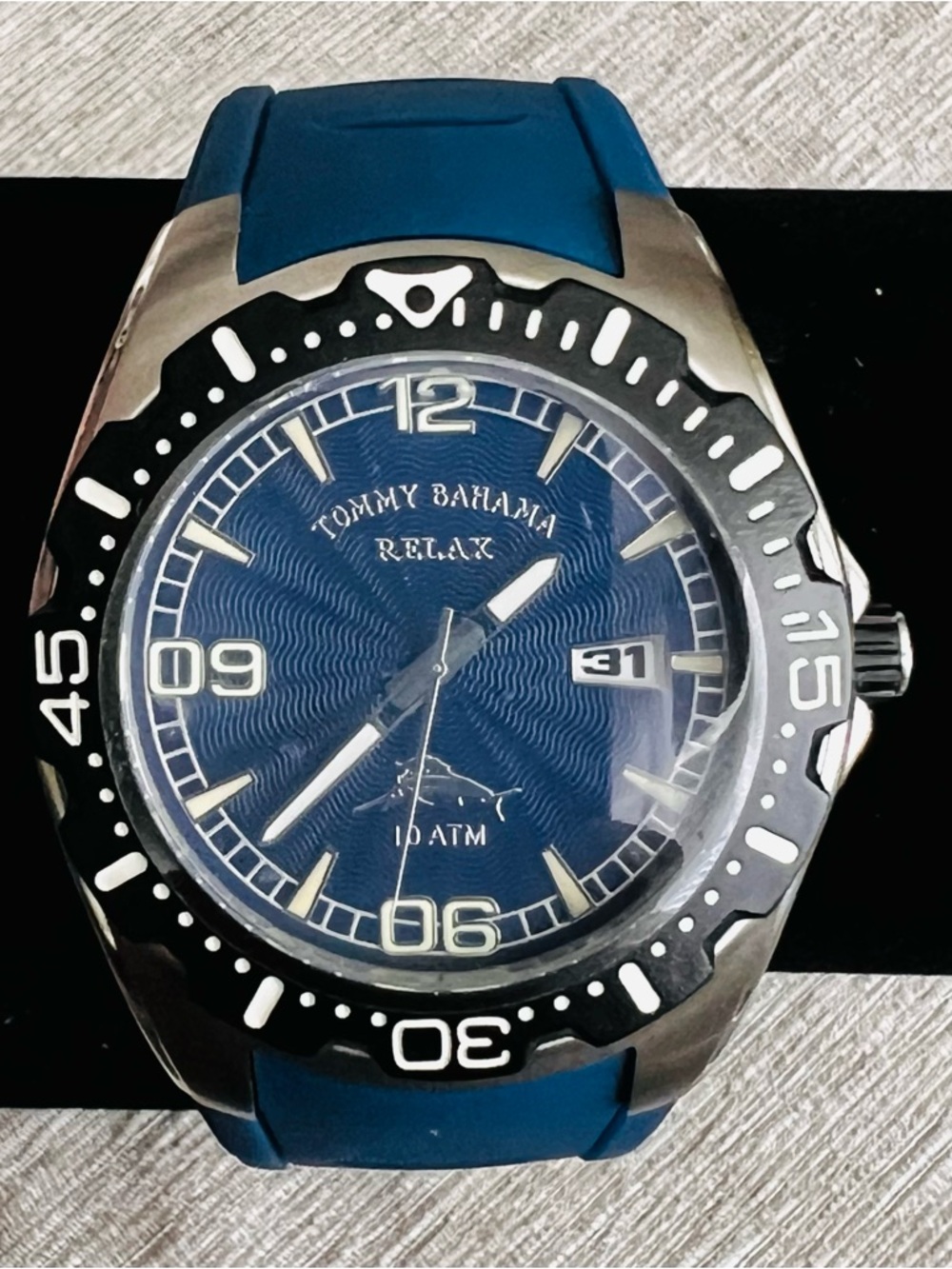 🌴New! Tommy Bahama Blue Relax Diver TBRLX1002 A126 Watch 340 Ft Water Resistant